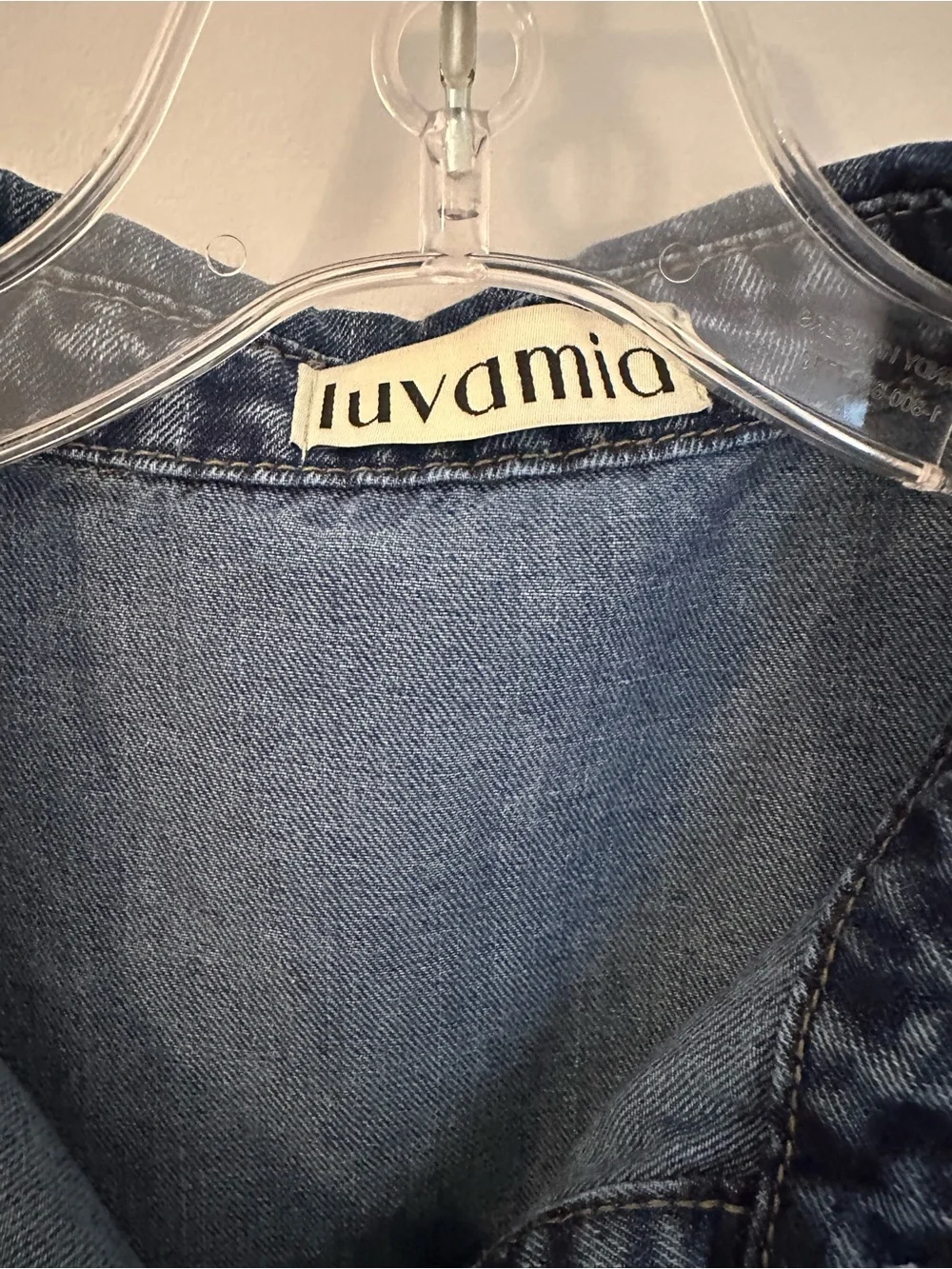 LUVAMIA Jean Tunic/Short Dress Women's Size L